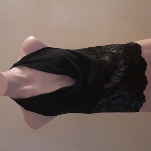 Zio black halter top with sequin accent S/M